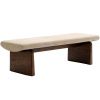 Ořechová lavice Kave Home Topaz 150 cm
