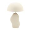 Béžová kovová stolní lampa Aizu