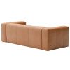 Hnědá kožená rohová pohovka Kave Home Blok 240 cm, pravá