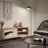 Černá kovová stojací lampa Kave Home Aurelia 152 cm -fv-interier-25