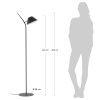 Černá kovová stojací lampa Kave Home Aurelia 152 cm