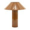 Hnědá kovová stolní lampa Pallas