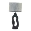 Černá dřevěná stolní lampa Shiboo