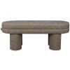 Hnědošedá bouclé lavice DUTCHBONE FERN 110 cm