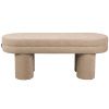 Béžová bouclé lavice DUTCHBONE FERN 110 cm
