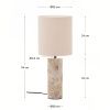 Béžová mramorová stolní lampa Kave Home Raze