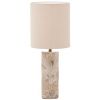 Béžová mramorová stolní lampa Kave Home Raze