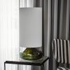 Zeleno-bílá skleněná stolní lampa Matte -fv-interier-25