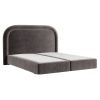 Hnědá sametová postel boxspring HAVANA 160 x 200 cm