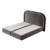 Hnědá sametová postel boxspring HAVANA 180 x 200 cm