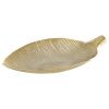 Zlatá kovová dekorativní miska J-line Leaf 46 x 29 cm