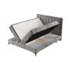 Šedá čalouněná postel boxspring AGGAZ 140 x 200 cm