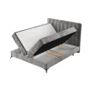 Šedá čalouněná postel boxspring AGGAZ 160 x 200 cm