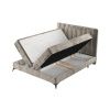 Béžová čalouněná postel boxspring AGGAZ 160 x 200 cm