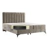 Béžová čalouněná postel boxspring AGGAZ 160 x 200 cm