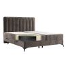 Hnědá čalouněná postel boxspring AGGAZ 180 x 200 cm