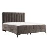 Hnědá čalouněná postel boxspring AGGAZ 200 x 200 cm