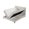 Světle béžová čalouněná postel boxspring AGGAZ 140 x 200 cm