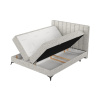 Světle béžová čalouněná postel boxspring AGGAZ 180 x 200 cm