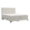 Světle béžová čalouněná postel boxspring AGGAZ 180 x 200 cm