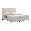 Světle béžová čalouněná postel boxspring AGGAZ 200 x 200 cm