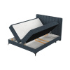 Modrá čalouněná postel boxspring AGGAZ 180 x 200 cm