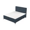 Modrá čalouněná postel boxspring AGGAZ 200 x 200 cm