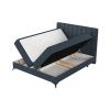Modrá čalouněná postel boxspring AGGAZ 200 x 200 cm