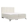 Krémově bílá čalouněná postel boxspring AGGAZ 140 x 200 cm