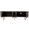 Hnědý dřevěný TV stolek Remi 170 x 45 cm