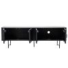 Černý dřevěný TV stolek Remi 170 x 45 cm