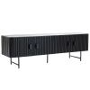 Černý dřevěný TV stolek Remi 170 x 45 cm