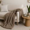 Hnědý pléd J-line Duroy 180 x 130 cm -fv-interier-25
