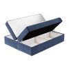 Modrá sametová postel boxspring ASH 200 x 200 cm
