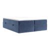 Modrá sametová postel boxspring ASH 200 x 200 cm