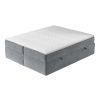 Šedá sametová postel boxspring ASH 140 x 200 cm