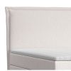 Světle béžová čalouněná postel boxspring CALMA 140 x 200 cm