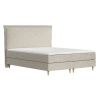 Béžová čalouněná postel boxspring CALMA 140 x 200 cm