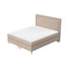 Béžová čalouněná postel boxspring CAVA 160 x 200 cm