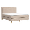 Béžová čalouněná postel boxspring CAVA 160 x 200 cm