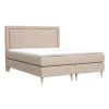 Béžová čalouněná postel boxspring CAVA 180 x 200 cm