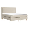 Světle béžová čalouněná postel boxspring CAVA 140 x 200 cm
