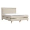 Světle béžová čalouněná postel boxspring CAVA 160 x 200 cm