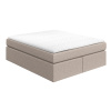 Béžová čalouněná postel boxspring CHESTNUT 200 x 200 cm