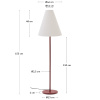 Terakotově červená kovová stojací lampa Kave Home Navat 160 cm