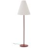 Terakotově červená kovová stojací lampa Kave Home Navat 160 cm