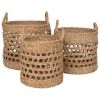 Set tří dekorativních košů Baliro 28/32/36 cm z přírodních vláken