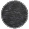 Černý kulatý koberec Luna 250 cm