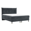 Antracitová sametová postel boxspring DUNA 180 x 200 cm