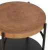 Hnědo-černý odkládací stolek J-line Dopp 45 cm -fv-interier-25
